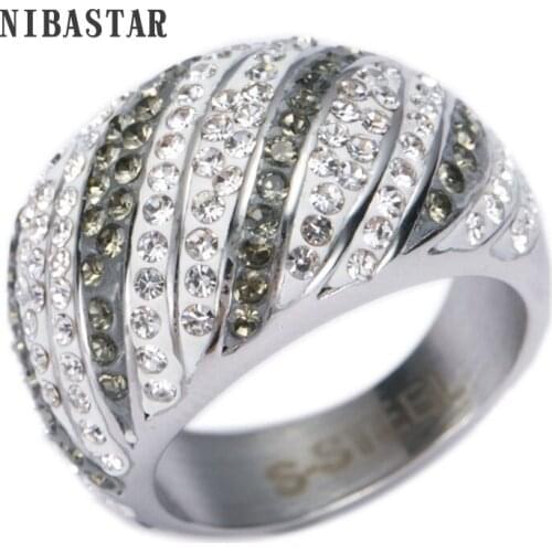 Fashion Jewelry Gray Combining With White Crystal Ring Bedecked of Finger Hot Popular For the West