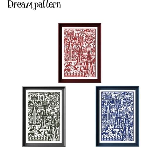 Dreampattern Opening gambit cross stitch kits cartoon pattern 18ct 14ct 11ct white fabric DIY embroidery kit for beginners