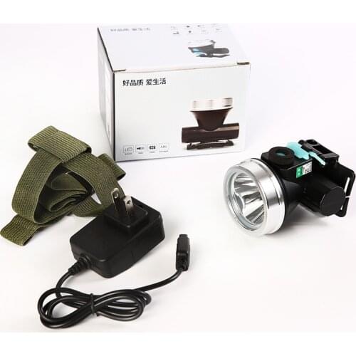 Headlamp strong light rechargeable super bright head-mounted flashlight outdoor high-power led lithium battery miners lamp