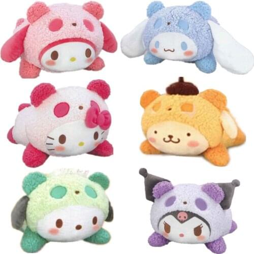 New Kawaii Cute Anime Cos Panda Lying down Plush Pillow Cushion Kids Girls Boys Stuffed Toys For Children Gifts 40CM