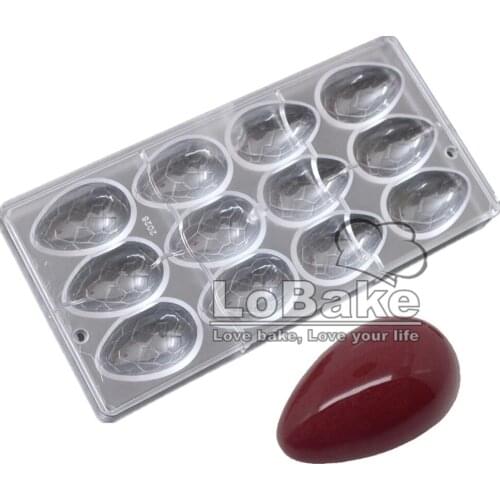 New arrivals easter eggs shape smooth surface hard thick PC Polycarbonate chocolate candy ice mold for chocolate making tools