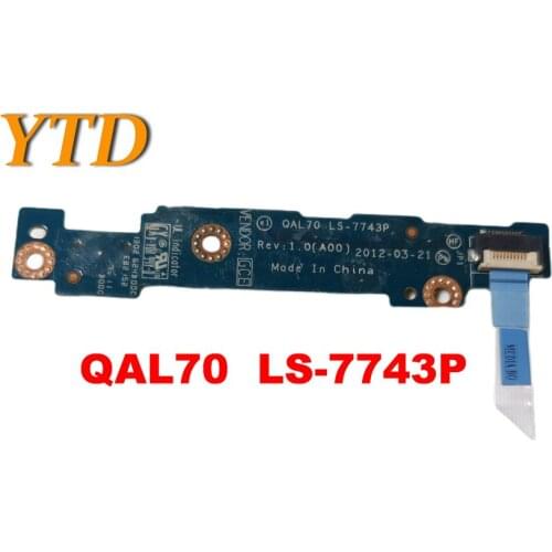 Original for Dell Latitude E6330 Laptop Volume Media Button Board with Cable QAL70 LS-7743P tested good free shipping
