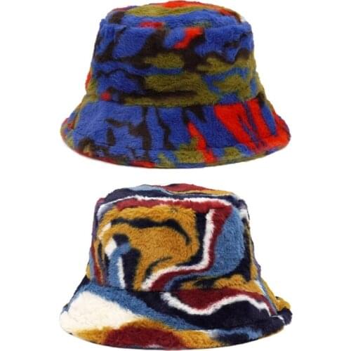 Q1QA Bucket Hat in Sunday Angora Yarns Unisex Wind Protection Hat Outdoor Winter Hats for Warm Keeper in Winter