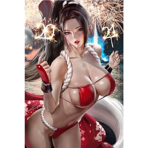 Print Game Mai Shiranui Sexy Girl Art Canvas Poster Custom Painting 16x24 24x36 Inch Living Room Bedroom Home Wall Picture