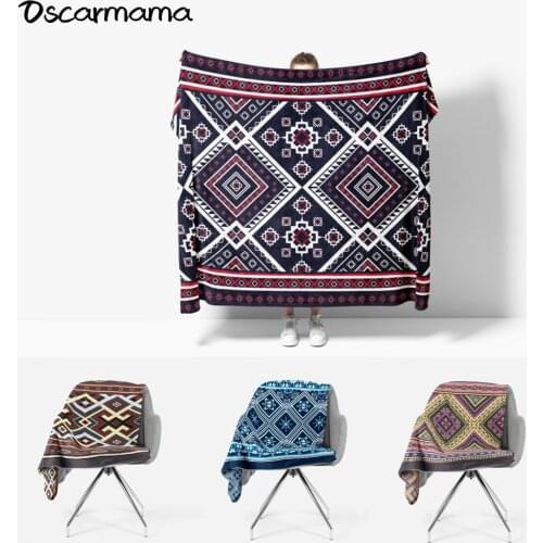 Persia Scandinavian Morocco Mexico Bohemian African Pattern Couple Sofa Couch Thermal Throw Blanket Ribbed Beach Cover Bedspread