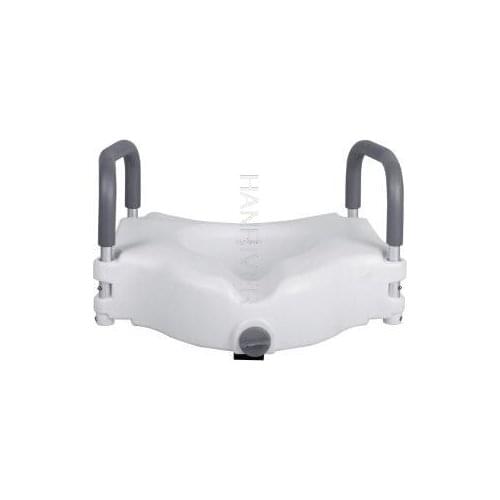 Portable Elevated Riser with Padded Handles - Toilet Seat Lifter for Bathroom Safety - Assists Disabled, Elderly or Handicapped