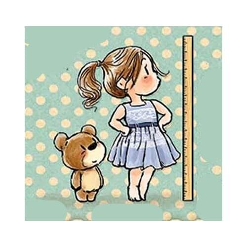 Girl Transparent Clear stamp and cutting dies DIY Silicone Seals Scrapbooking /Card Making/Photo Album Decoration