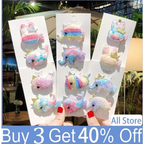 Girl Cartoon Animals Organza Hair Scrunchies Tie Fashion Hair Accessories Chiffon Dot Hair Cilps Ponytail Holder Accessories