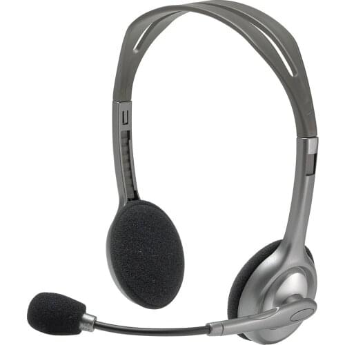 Logitech H110 Stereo Headset, Grey, Stereo, USB Headset for Windows and for Mac