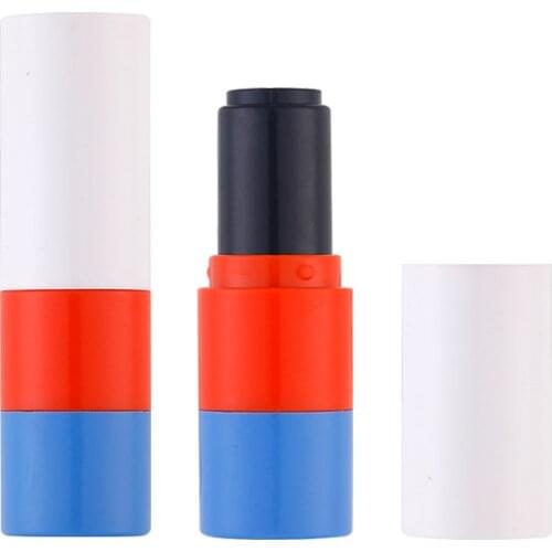 Unique Lipstick Tube Joint Colorful Round Empty Lip Balm Container 12.1mm Cosmetic Lipstick Tube Packaging 10/30/50pcs