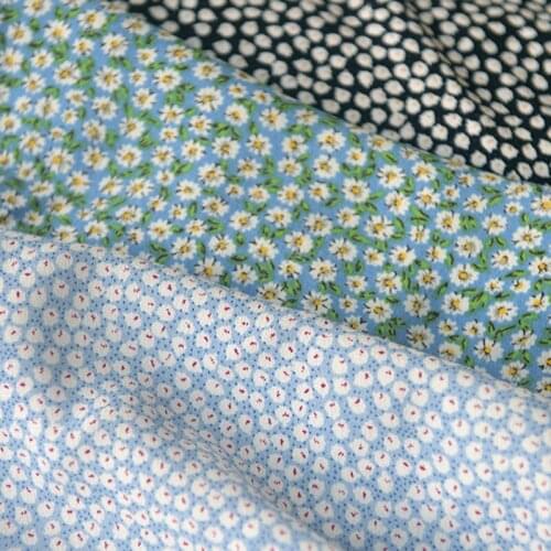 Vintage floral cluster fabric Printed linen Cloth For Summer dress shirt Material
