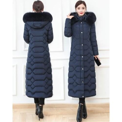 Coat Winter Female Thick Warm Brand 20% Duck Down Jacket Women Natural Fox Fur Hooded Clothes Korean Down Parkas 2002