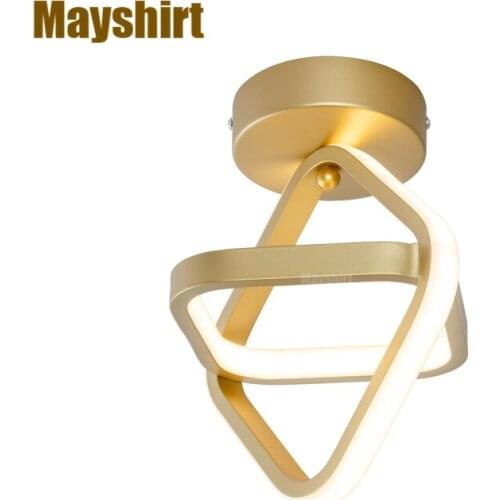 Gold Square Led Ceiling Lights Modern Nordic Ceiling Hanging Lamp Bedroom Kitchen Living Room House Lighting Fixtures Home Decor