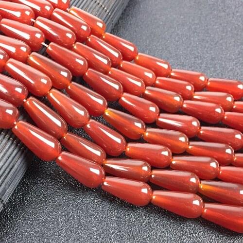 10x20mm Water Drop Shape Natural Red Agates Stone Beads For Jewelry Making DIY Loose Red Agates Beads Pendant Earring Necklace