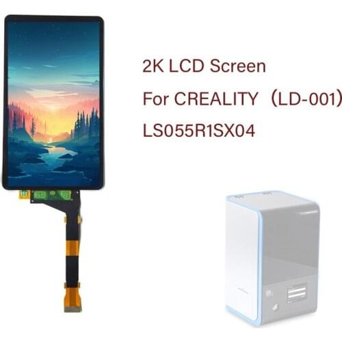 2K LCD Screen For LD-001 3D Printer 5.5 inch CREALITY LD-001 LS055R1SX04 LCD Screen With Glass Protector Film No Backlight