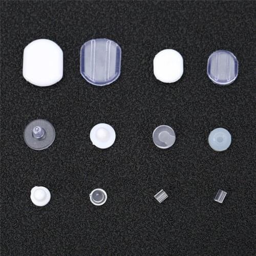 30-200PCS Plastic Rubber Silicone Earring Back Stoppers Earing Ear Plug Blocked Caps For Diy Jewelry Making Findings Accessories