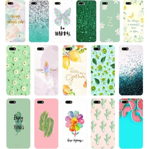 321FG Beautiful Emerald Green glitter Soft Silicone Tpu Cover Case for huawei Honor 7a 5.45 pro 5.7 7c 7x y5 2018 case