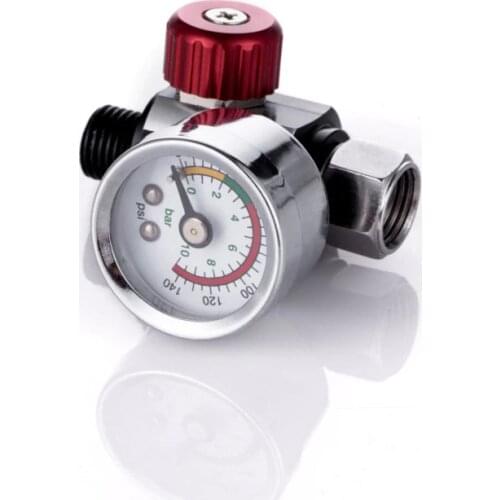 DEWABISS spray paint gun Air Regulator gauge stainless steel with black holder airbrush painting cars tool