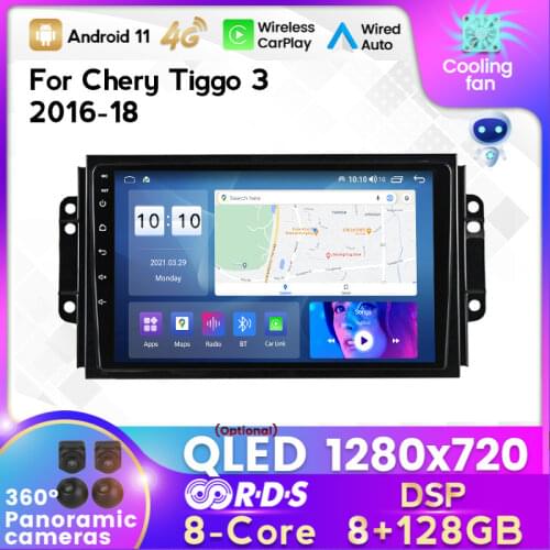 1280X720 2.5D DSP 4G Android 10 car Radio dvd player for Chery tiggo 3 3x Tiggo 2 CAR GPS navigation Radio Stereo multimedia BT