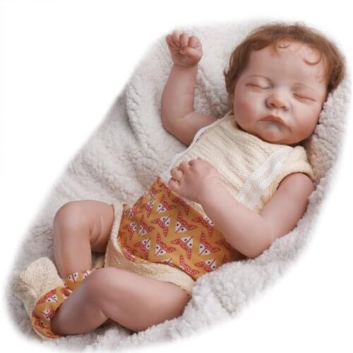 20 Inches Levi Bebe Reborn Doll Lifelike Newborn Cute Sleeping Reborn Baby Vinyl Dolls Gift Toys For Children Girls LoL