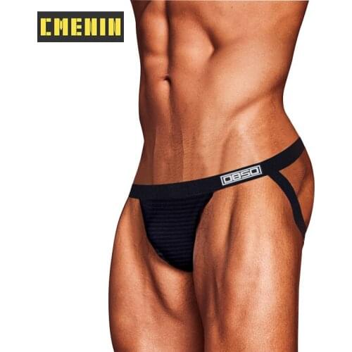 CMENIN Cotton Stripe Underpants Men Sexy Mans Underwear Thong Men Jockstrap Low waist Mens thong And G strings U Pouch BS3119