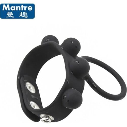 Male Dildo Scrotal Bound Penis Rings Ball Stretcher Scrotum Binding Chastity Device Lock Men Delay Ejaculation Sex Toys