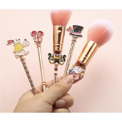 Fancy Pink Soft Hair Cosmetic Makeup Brushes Cartoon Professional Eyeliner Foundation Powder Blush Eyeshadow Eyebrow Brush Sets