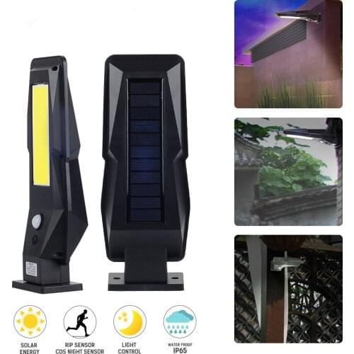 Home garden fence PIR motion sensor detects wall light outdoor lighting solar IP65 waterproof road light control 20W white light