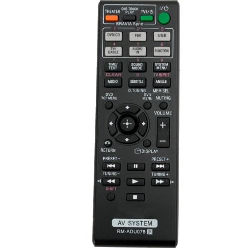 New Remote Control RM-ADU078 for Sony DVD Home Theater System HBD-DZ175 HBD-TZ135 HBD-TZ530 HCD-TZ715 HCD-DZ310 HCD-DZ510 HCD-DZ