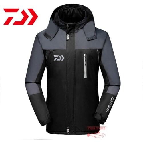 Daiwa Clothing for Fishing Jacket Outdoor Waterproof Windproof Warm Thick Fishing Shirt Sports Fishing Suit Winter Fishing Wear