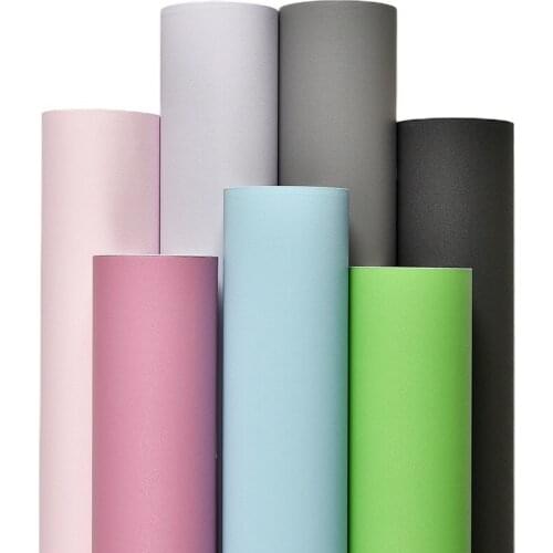 5M Solid Matte Vinyl self adhesive Wallpaper DIY Waterproof Wall Stickers Home Decor Films Living Room Kitchen Door Poster