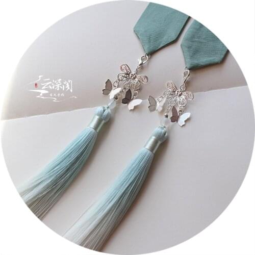 Origional Solid Color Antique Style Tassels Chinese Clothing Hair Band Daily Life Chinese Clothing Headdress Hair Accessories
