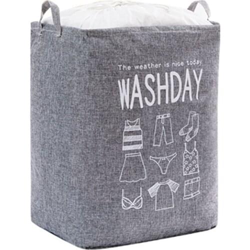 Portable Dirty Clothes Basket Drawstring Beam Mouth Dustproof Storage Bag Home Clothing Quilt Pillow Blanket Organizer M7DA