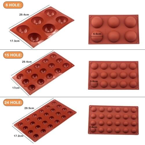 Hall Ball Sphere Silicone Cake Mold DIY Cake Chocolate Dessert Candy Jelly Mould Semicircular Mousse Cake Mold Decorating Cake