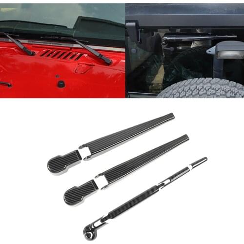 For Jeep Wrangler JK 2007-2017 Car Front Rear Rain Wiper Window Blade Decoration Trim Exterior Accessories Styling ABS Chrome
