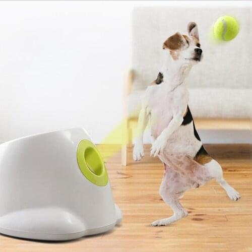 Funny interaction Dog pet ball throwing toys Tennis Launcher Automatic throwing machine Section emission with 3 balls