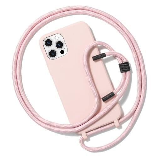 Cell phone For Iphone smartphones 6 7 8 p Xs Xr XsMax Crossbody Cord Necklace Shell For Iphone 12 pro mini