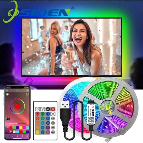 LED Strip Lights RGB SMD5050 Bluetooth DC5V 1M 2M 3M 4M 5M USB Flexible Lamp Tape Diode TV Wall Decoration Backlight Luces