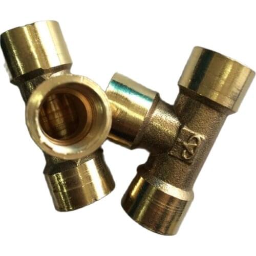 All copper wire tee G1/4 internal thread tee G3/8 bathroom plumbing fittings G1/2 2 points G1/8