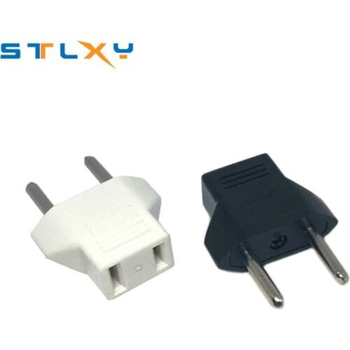 Universal US To EU Plug USA To Euro Europe Travel Wall AC Power Charger Outlet Adapter Converter 2 Round Socket Input Pin