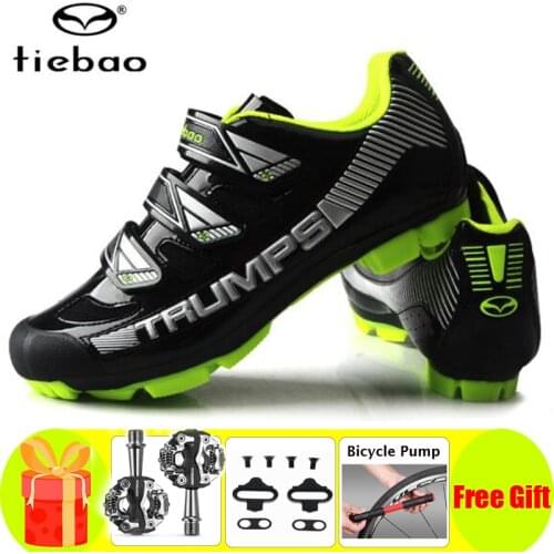 TIEBAO Cycling Shoes Sapatilha Ciclismo Mtb Men Sneakers Chaussure Vtt Mountain Bike Bicycle SPD Pedals Cleats Sports Shoes