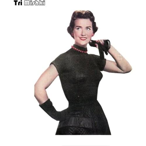 WCS977 Retro woman car sticker PVC colorful Decals Waterproof sticker on Car Body Rear Window