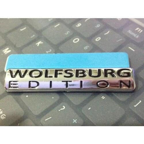 WOLFSBURG EDITION Emblem ABS Chrome Car Trunk Rear Side Decal Sticker Badge