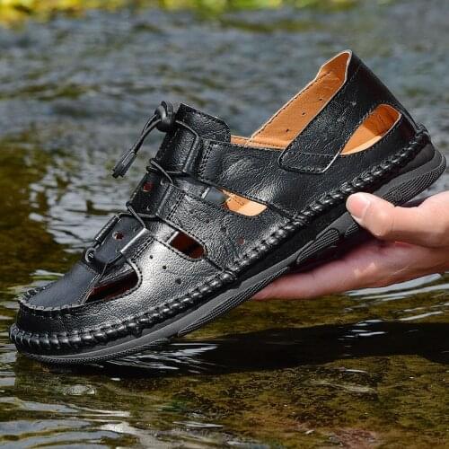 Zandalias sandles uomo hombre erkek sandalsslippers sandale sandalia herren piel sandel homme men romanas da transpirables cuir