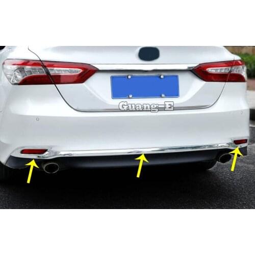 For Toyota New Camry XV70 2017 2018 2019 2020 Car Cover Protection Bumper ABS Chrome Trim Rear Back Tail Fog Light Bottom Trim