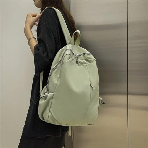 Womens Backpacks Solid Color Student School Bags for Women Teenager 2021 Large Capacity Travel Female Backpack Schoolbag Unisex