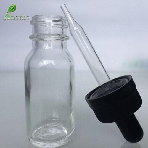 20PCS Empty Clear Glass Bottle with Dropper Cap Dropper Container Essentical Oil Bottle Cosmetic Glass Dropper Bottle C