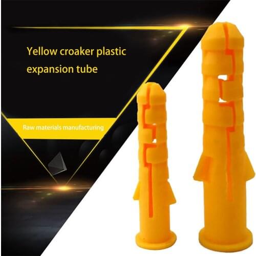 300pcs M6 Ribbed Plastic Anchor Wall Plastic Expansion Pipe Tube Wall Plugs For Wall Plugs; Drywall Screw; Self-Tapping Screws