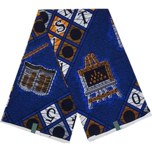 Ankara Wax Printed Cotton Fabric Real Soft Breathable Nigerian Style African Style Clothing Material For Sewing 6 Yards V-L 5-90