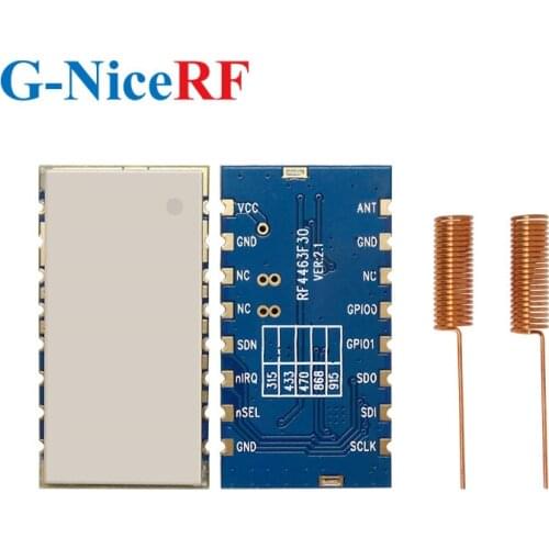 Free Shipping-2PCS RF4463F30 1W 30dBm Si4463 Chip 433 MHz 470MHz Embedded FSK Wireless RF Module